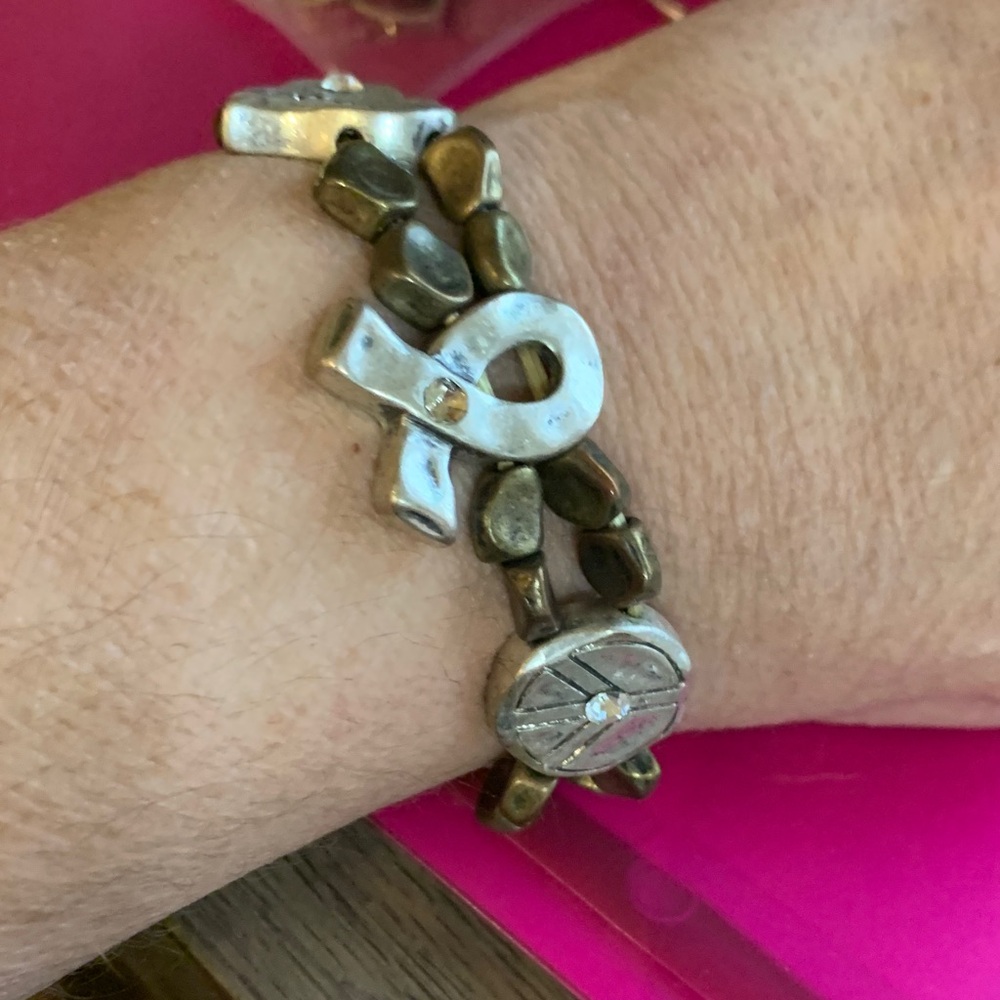 Silver and Gold Tone Women's Bracelet